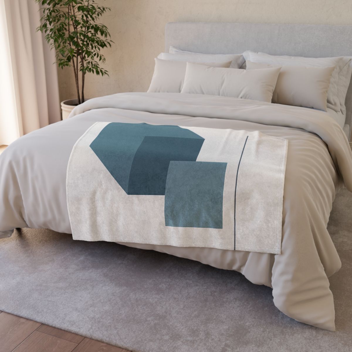 Stepped Rectangle Orbits personalized cozy blankets