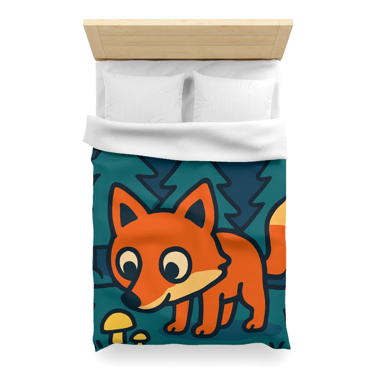 Starlight Forest Fox personalized bedding duvets