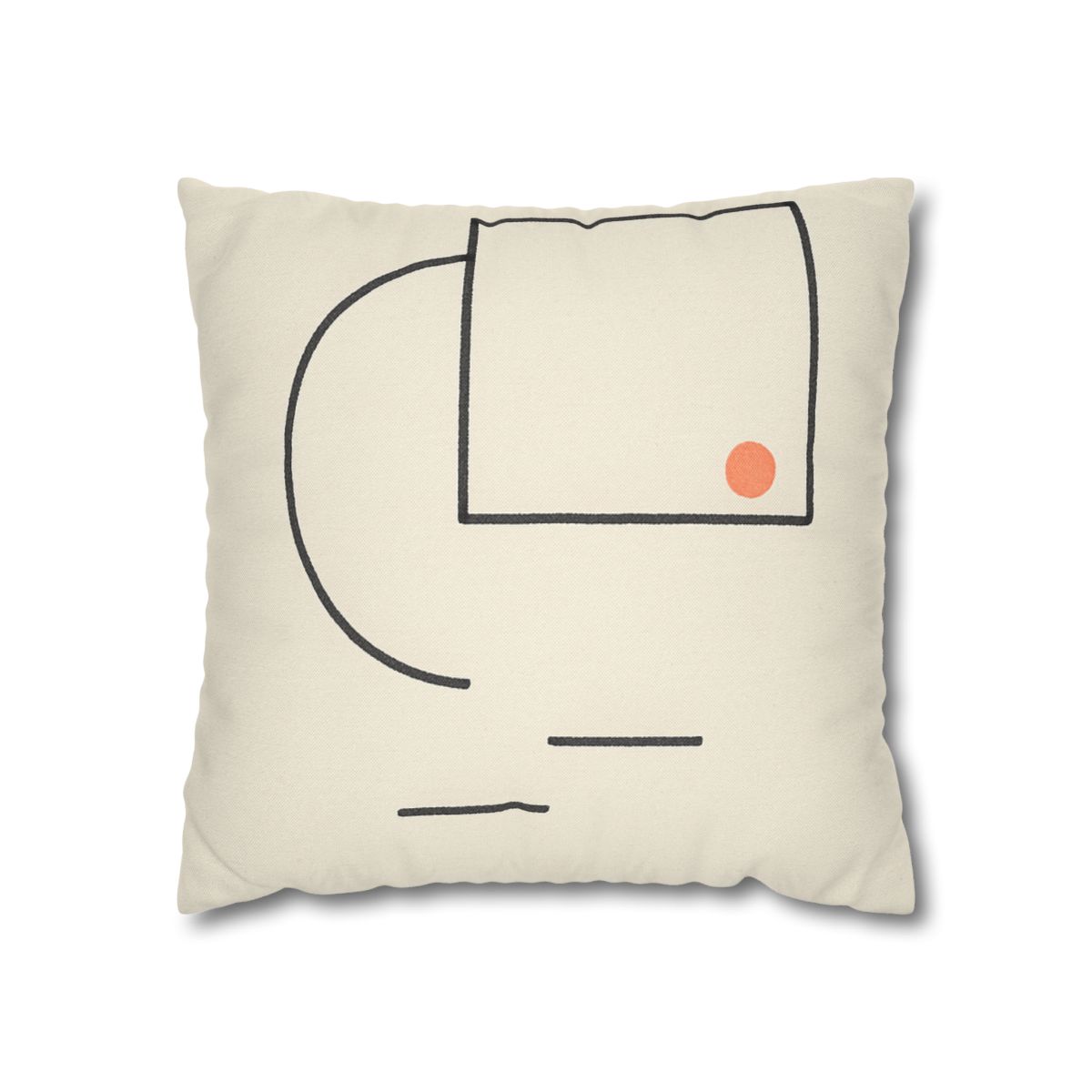 Offset Frame With Leaning Arc soft cotton pillow cases