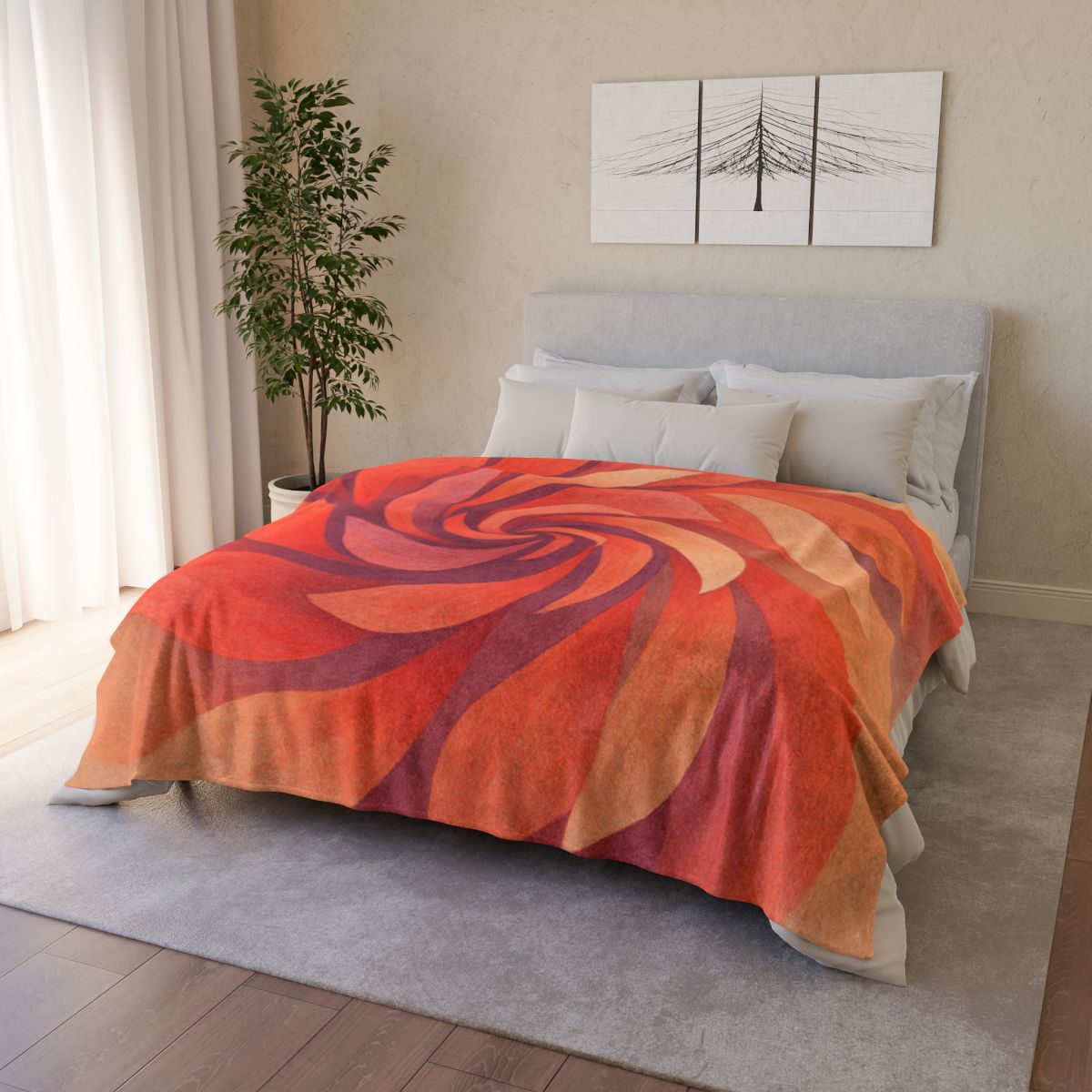 Petal Spiral Radiance unique gift blankets