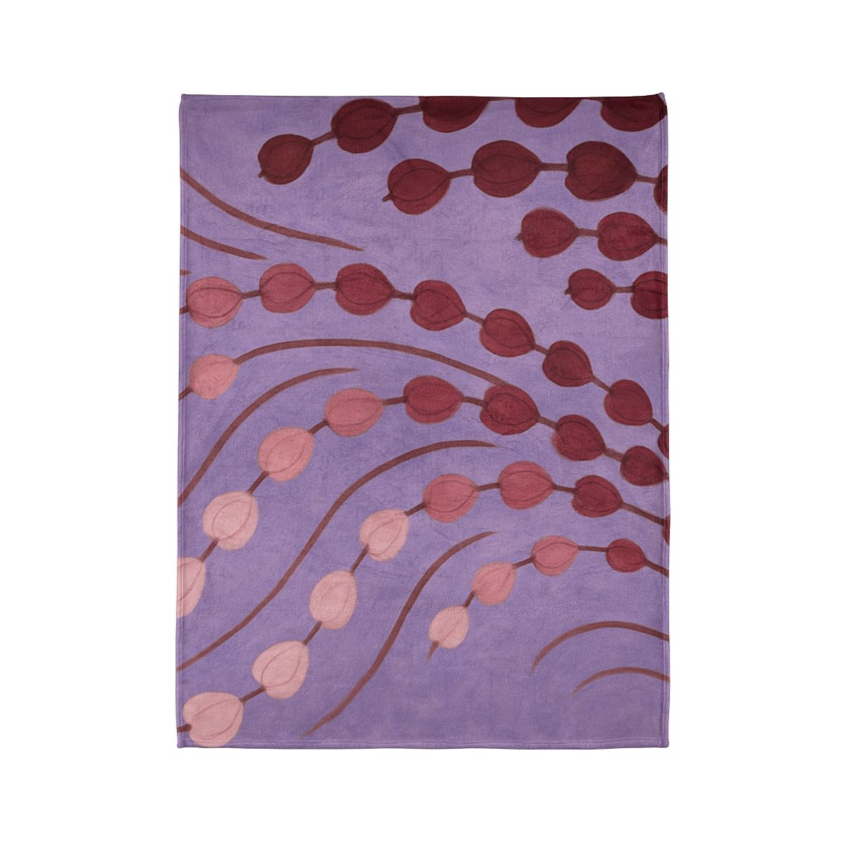 Spiral Bud Cascade designer printed blankets