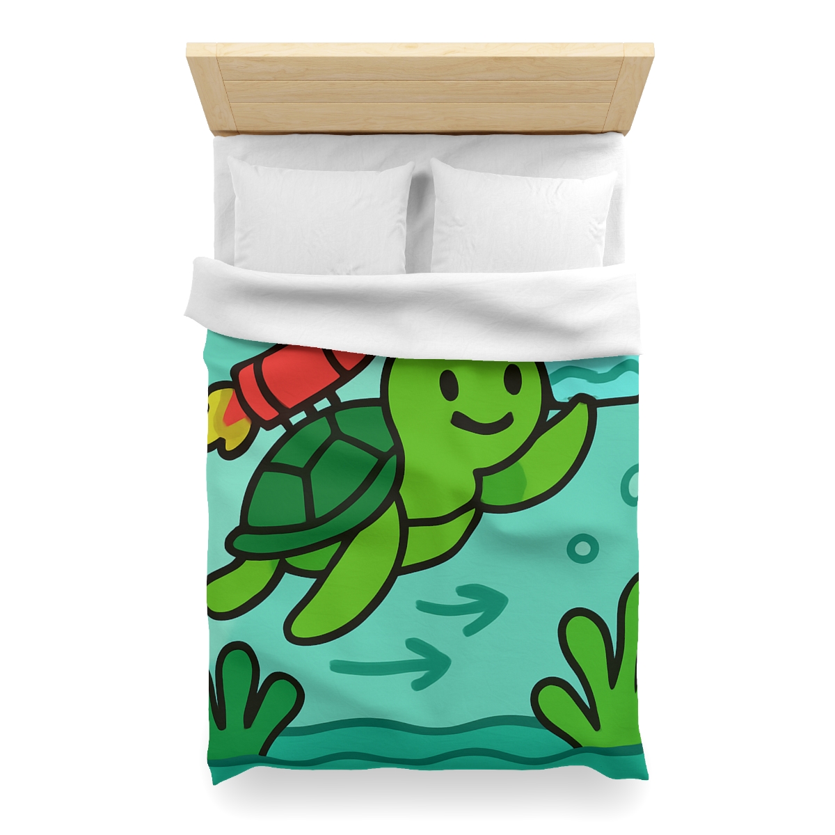Underwater Rocket Turtle warm winter duvets