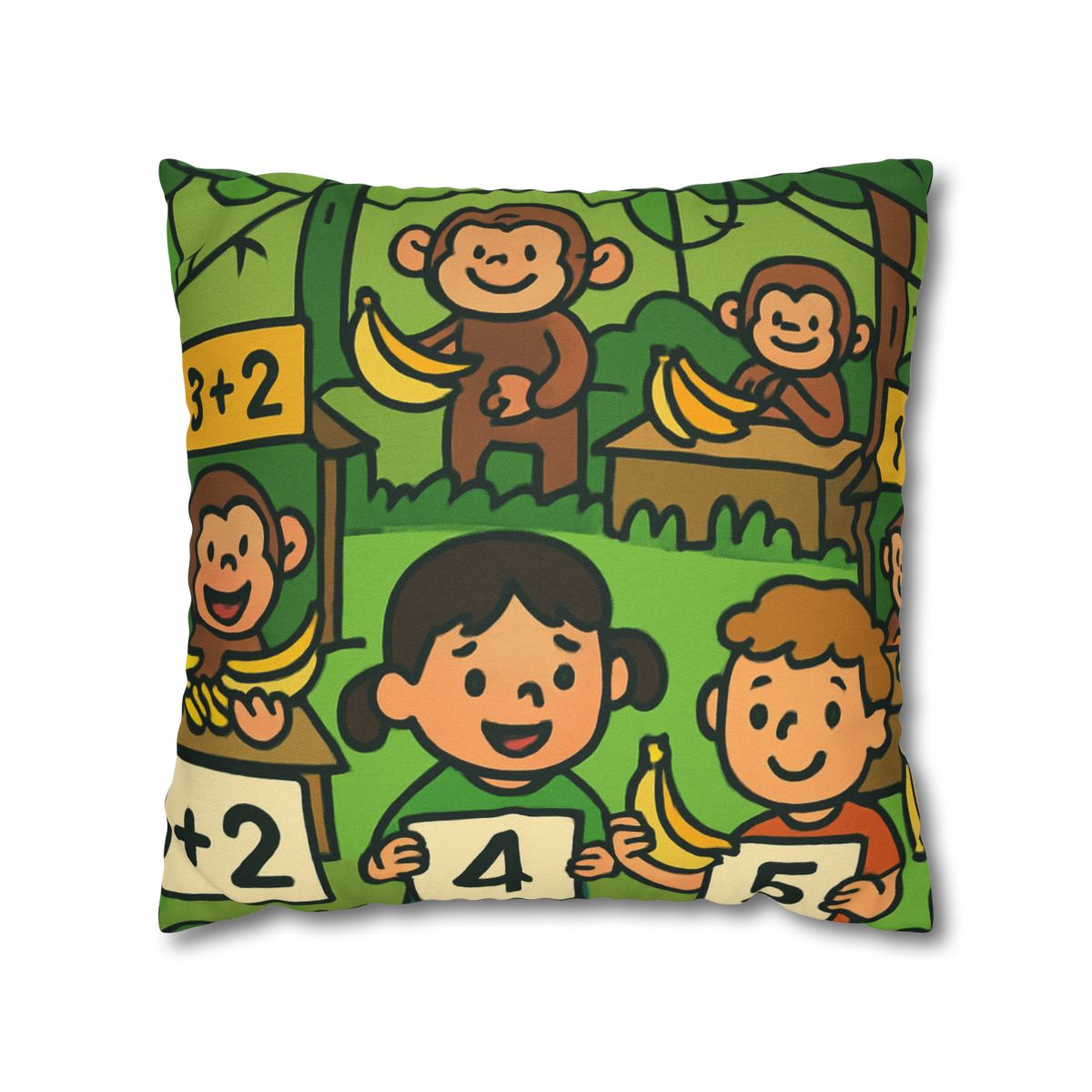Jungle Math Monkey Market stylish decorative pillowcases