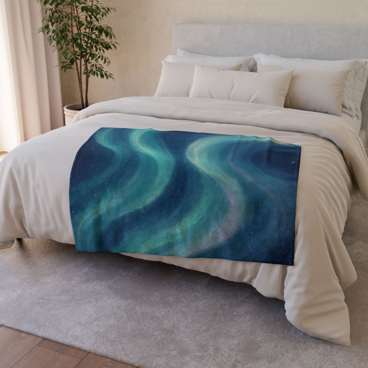 Auroral Drift Nebula decorative home blankets