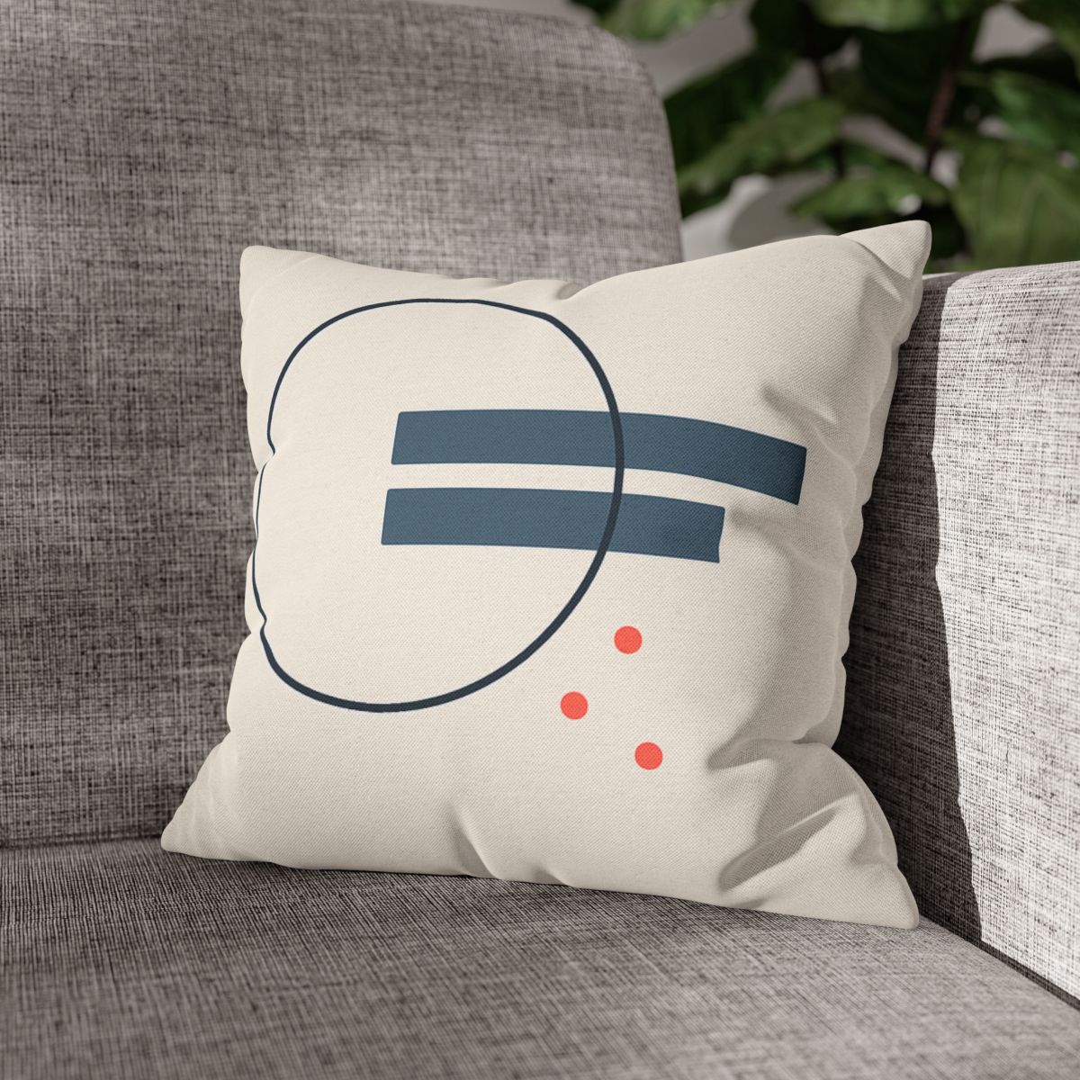 Offset Ring With Split Bars designer print pillow cases