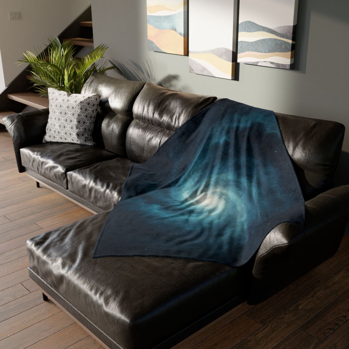 Nebula Spiral Haze personalized cozy blankets