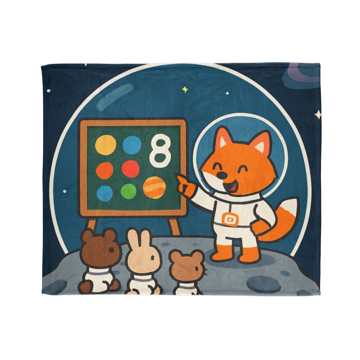 Comet Classroom With Astro Fox decorative home blankets