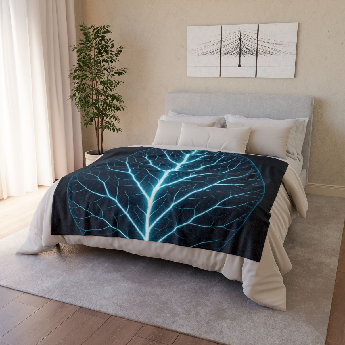 Leaf Vein Radiograph trendy patterned blankets