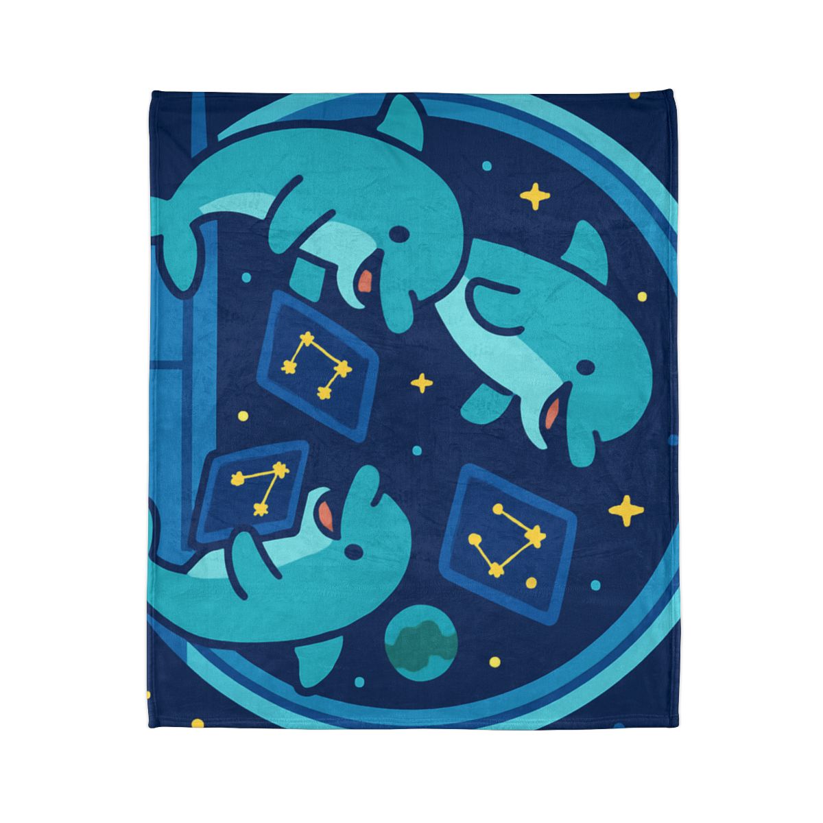 Cosmic Dolphin Classroom designer printed blankets