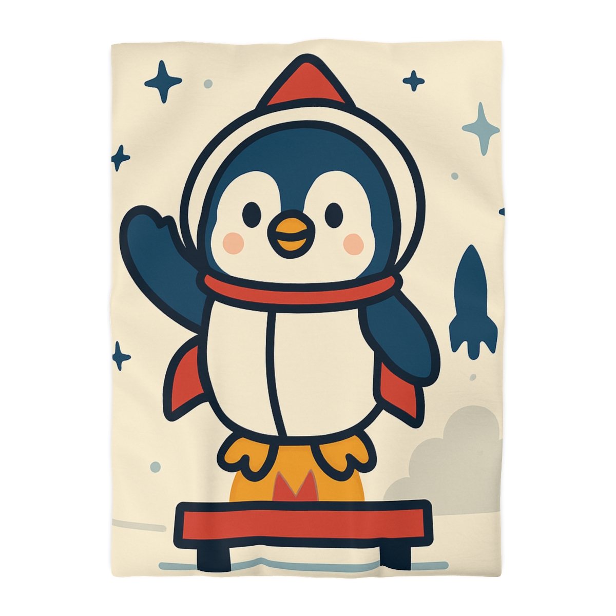 Rocket-Pilot Penguin warm winter duvets