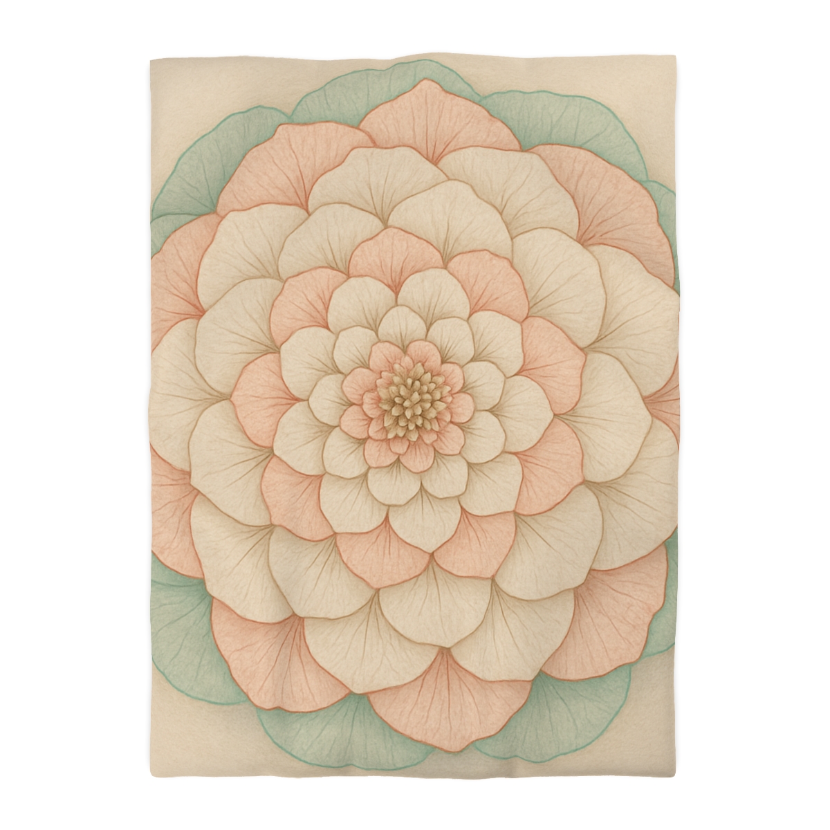 Petal Concentric Echoes designer printed duvets