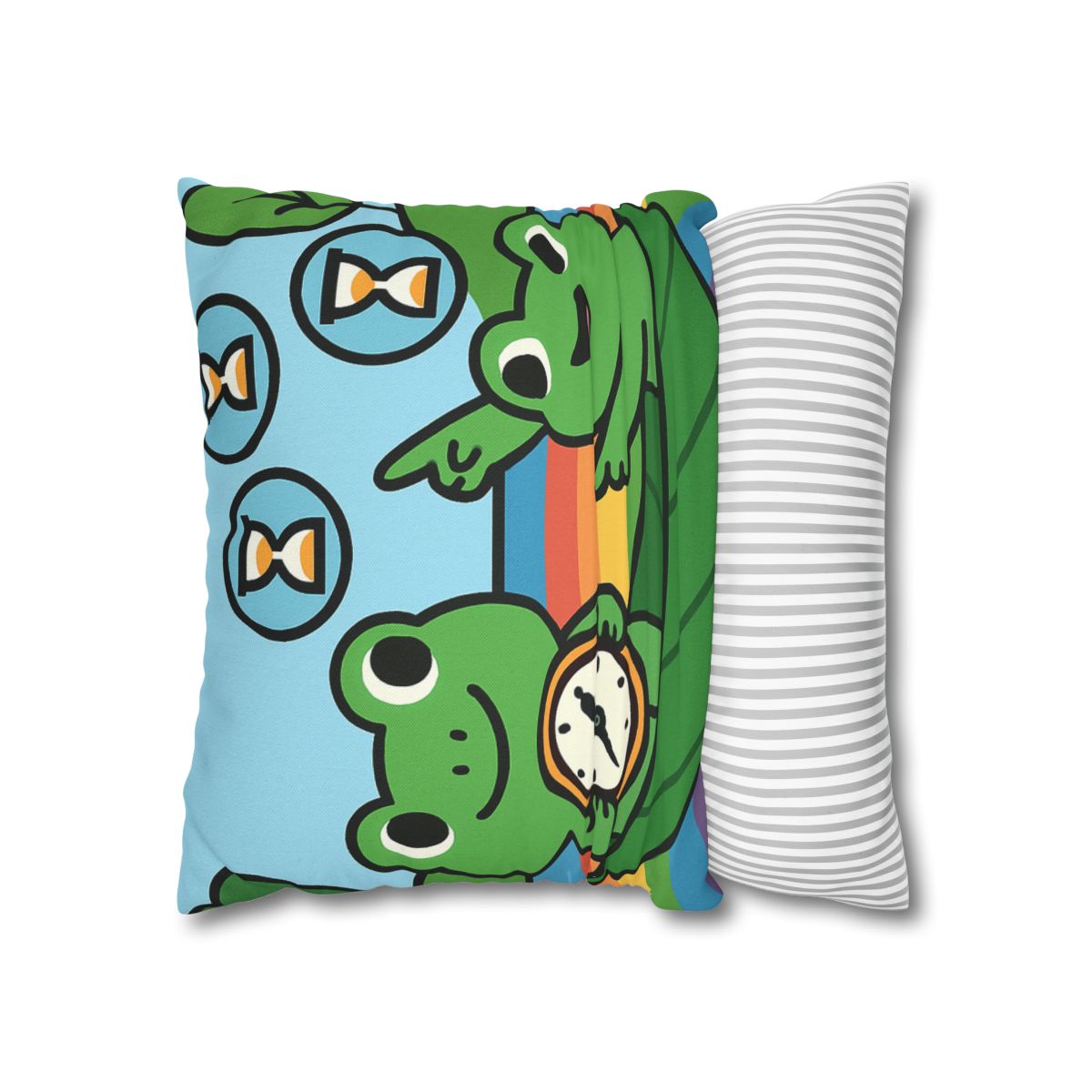 Rainbow River Time Travel Frogs custom pillow cases