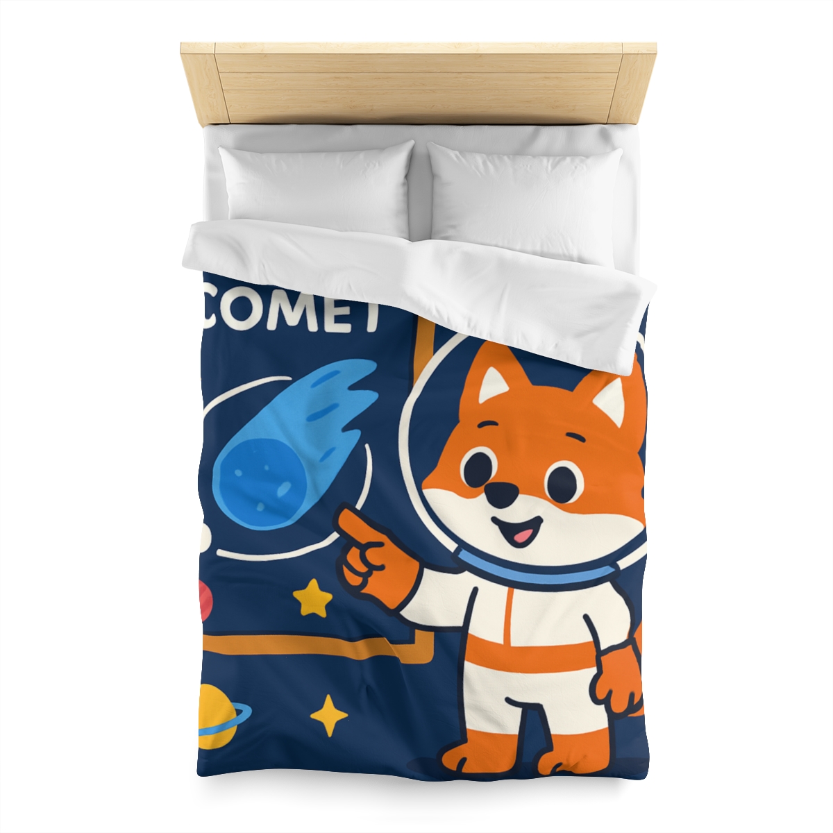 Comet Classroom With Curious Space Fox trendy bedroom duvets