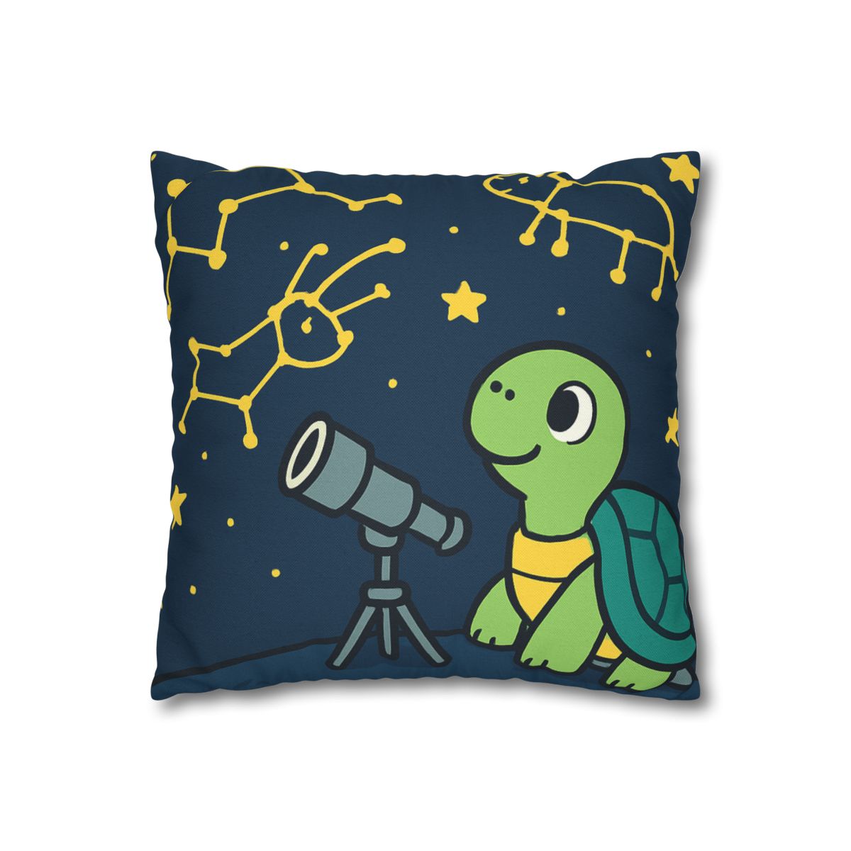 Stargazing Space Turtle trendy patterned pillow cases