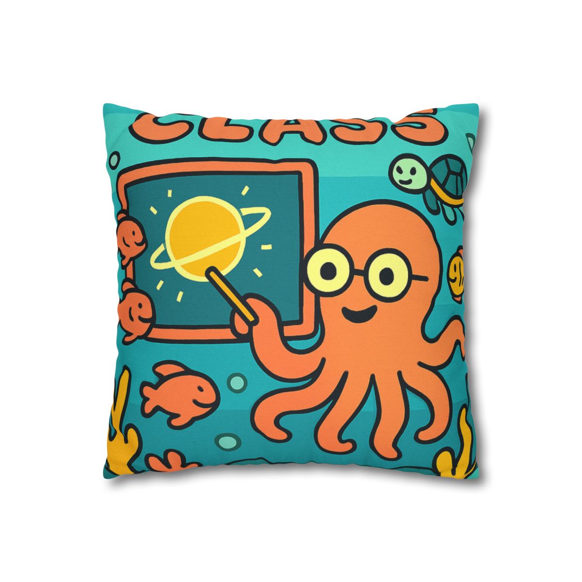 Cosmic Coral Reef Classroom trendy patterned pillow cases
