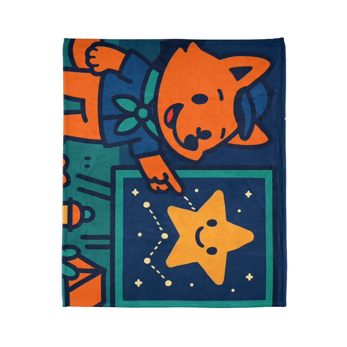 Stargazing Fox Scouts decorative home blankets