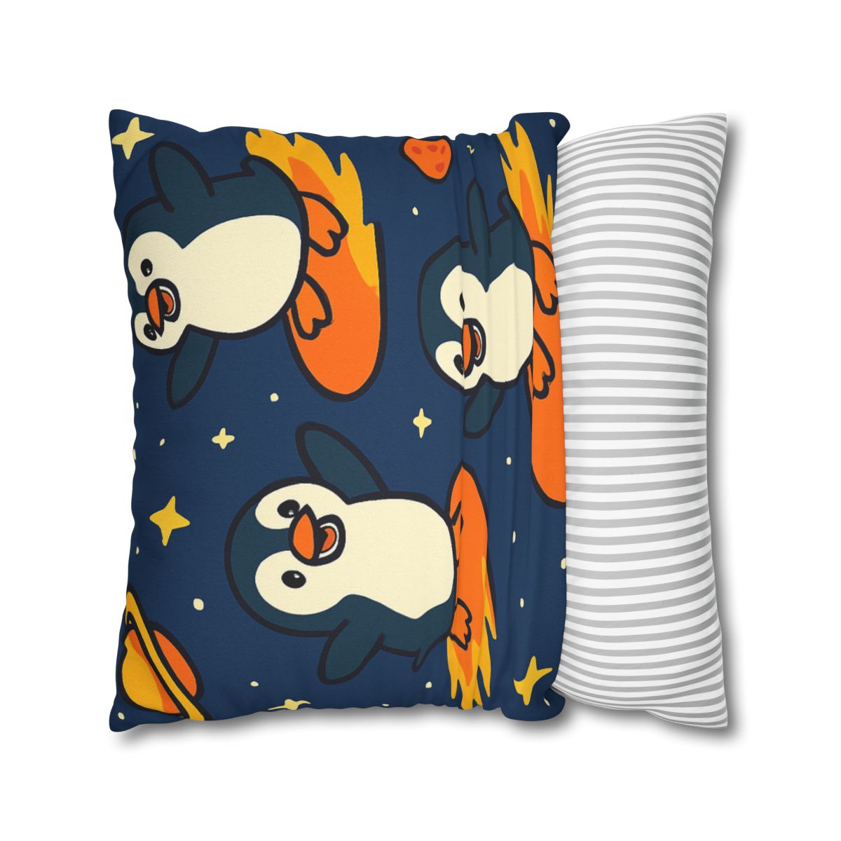 Comet Surfing Penguin Patrol comfortable bedding pillow covers