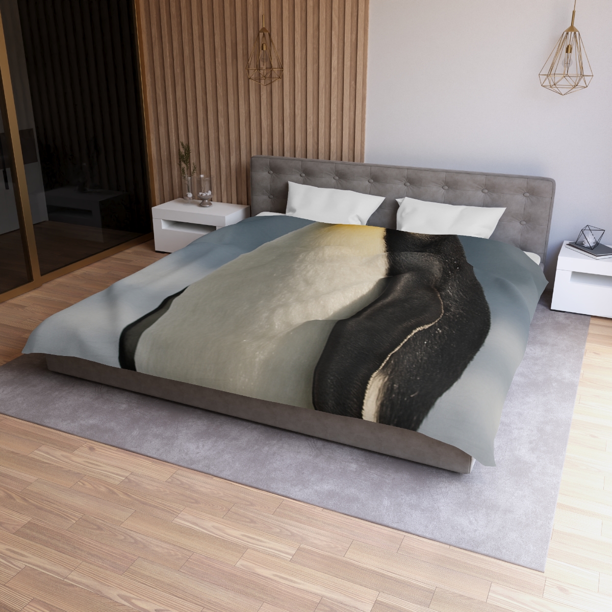 Aurora Drift Emperor Penguin stylish duvet covers