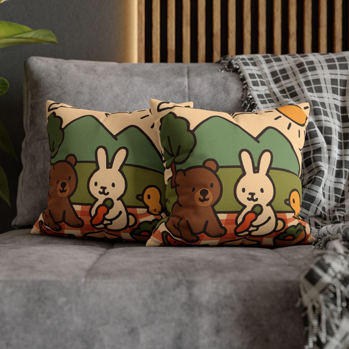 Mountain Picnic Pals custom pillow cases