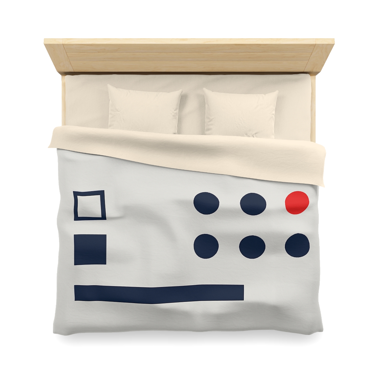 Missing Cell Dot Grid With Long Bar designer printed duvets