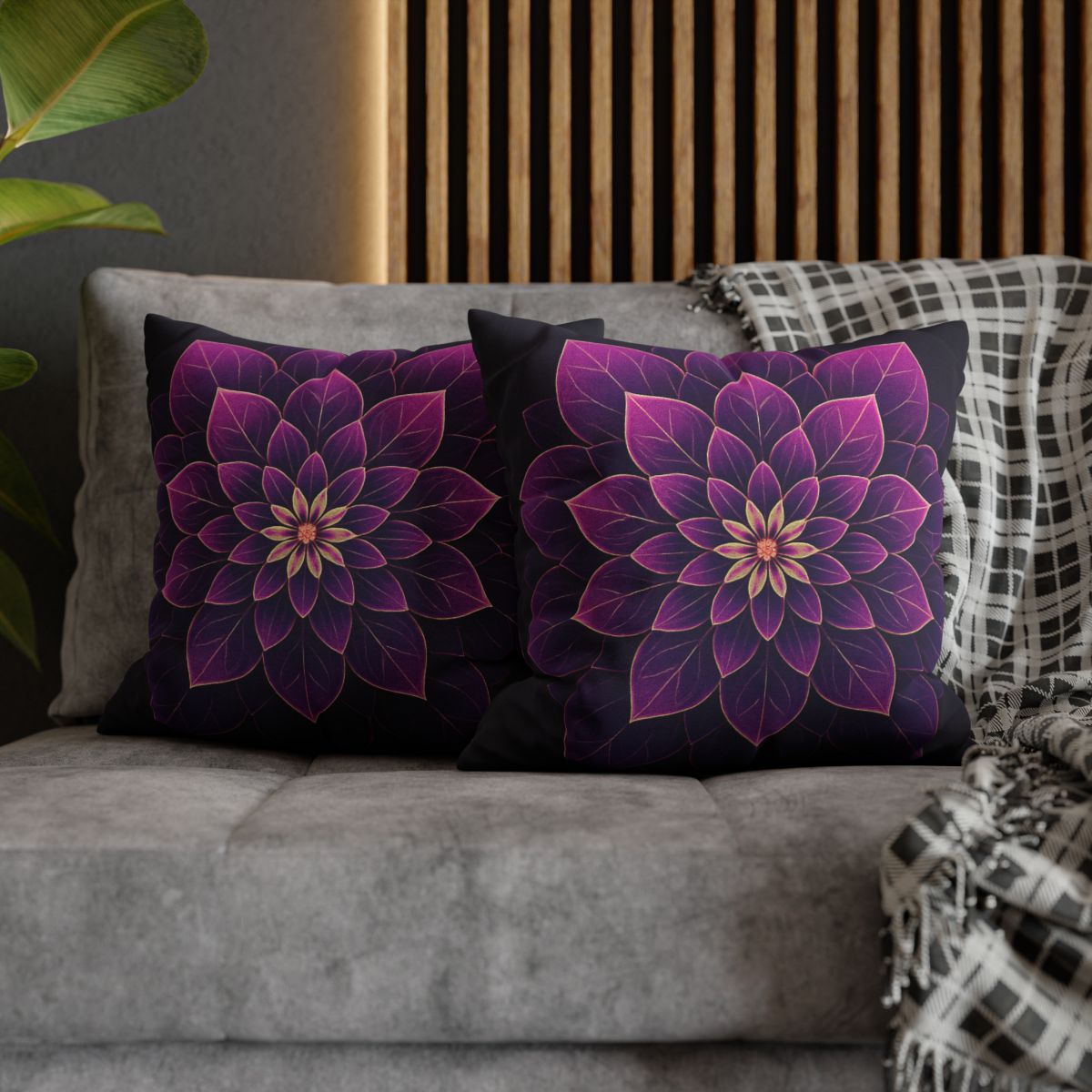 Petal Prism Mandala custom pillow cases