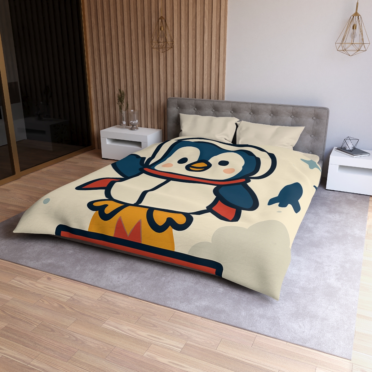 Rocket-Pilot Penguin warm winter duvets