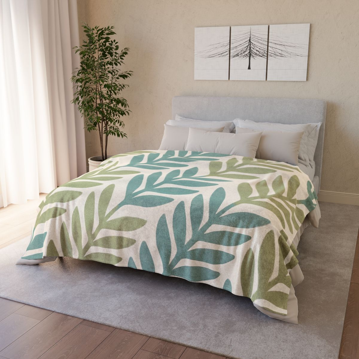 Frond Geometry Sequence unique gift blankets
