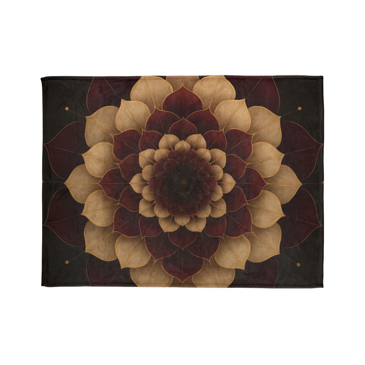 Petal Orbit Mandala personalized cozy blankets