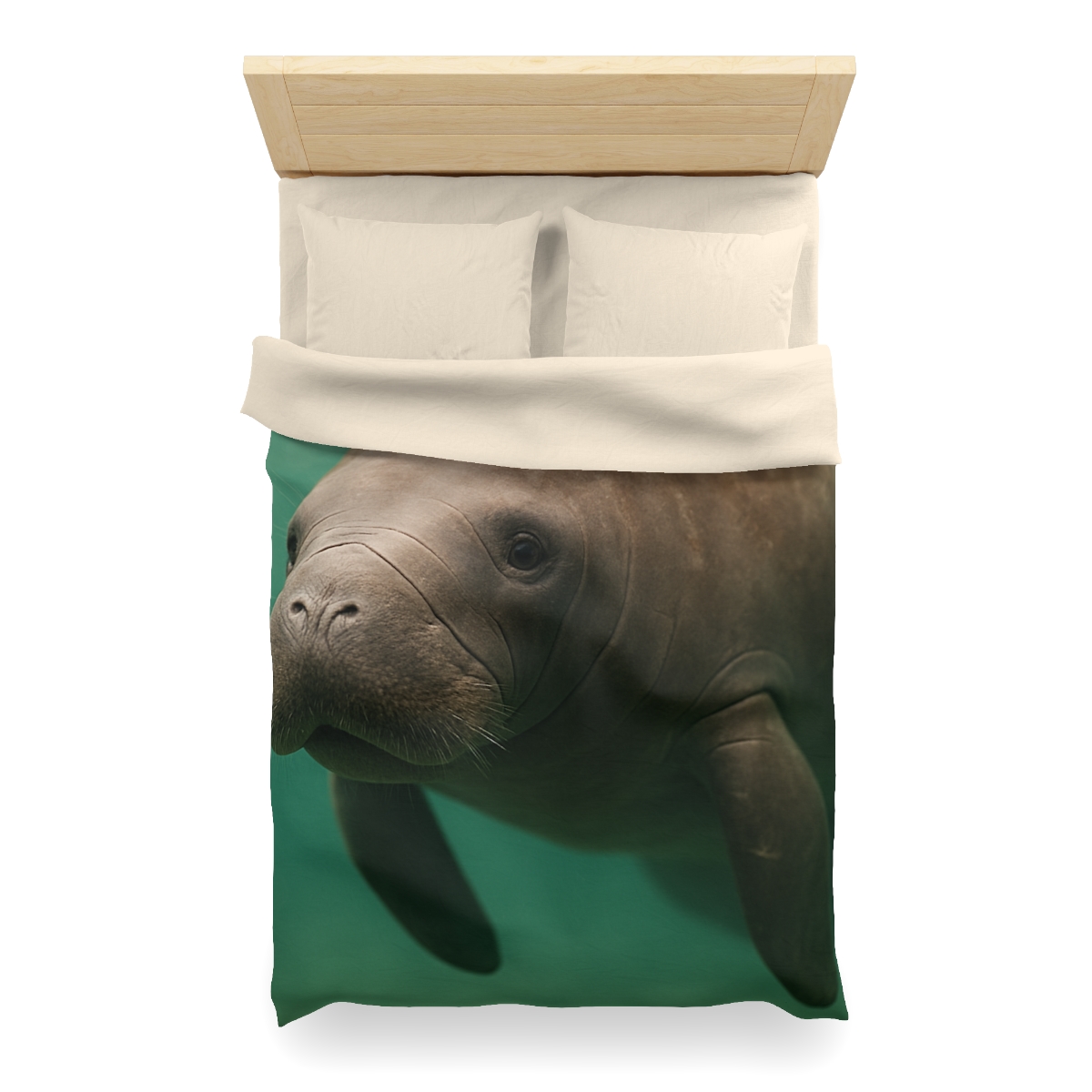 Glasswater Drifter West Indian Manatee unique patterned duvets