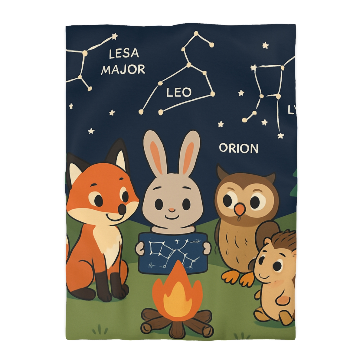 Constellation Campfire Critters custom duvets