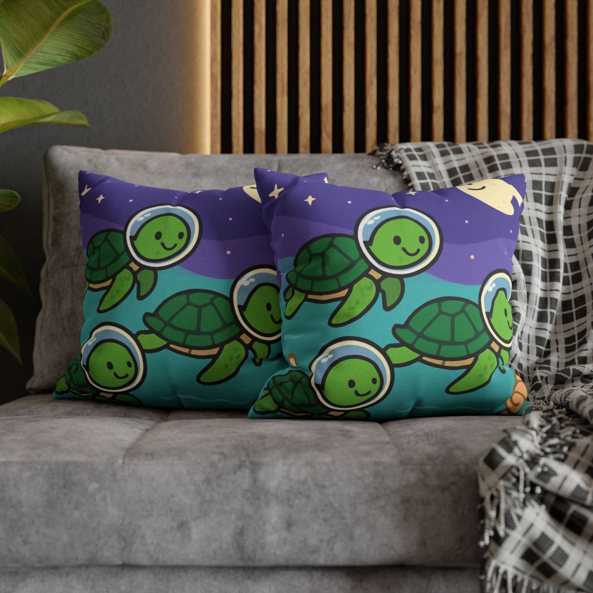 Starry Seas Turtle Team trendy patterned pillow cases