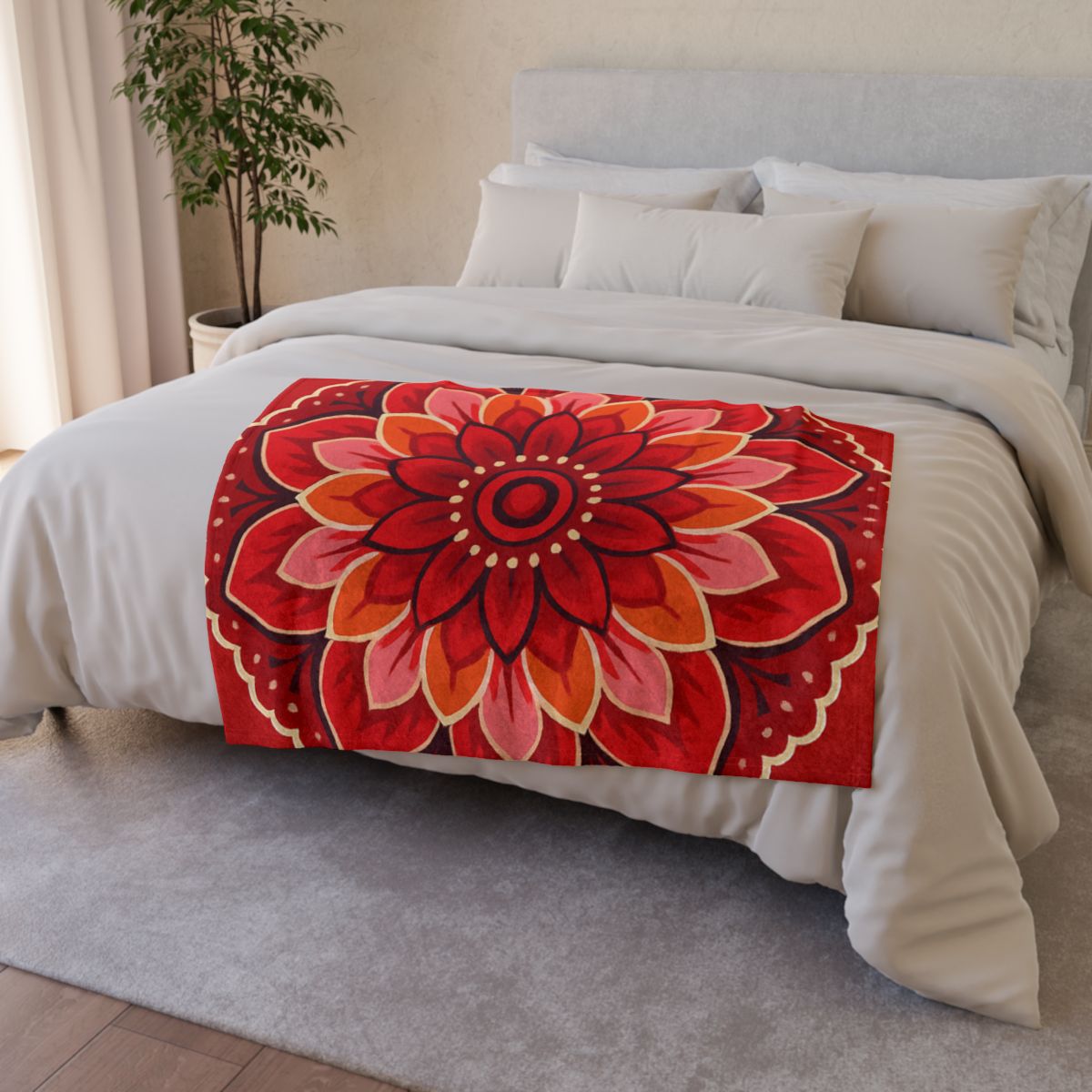 Bloom Burst Mandala unique gift blanketscustom blankets