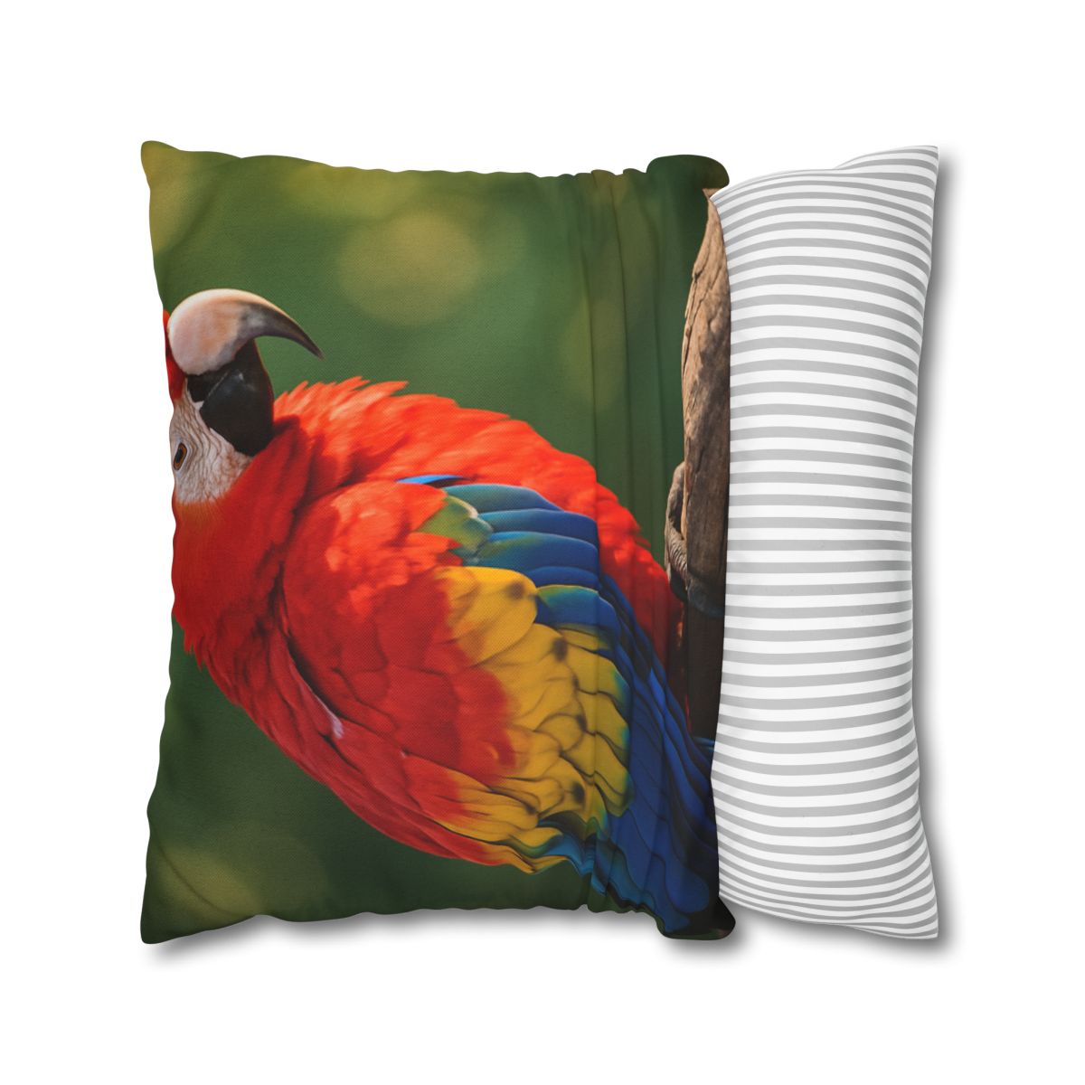 Prism Song Scarlet Macaw designer print pillow cases