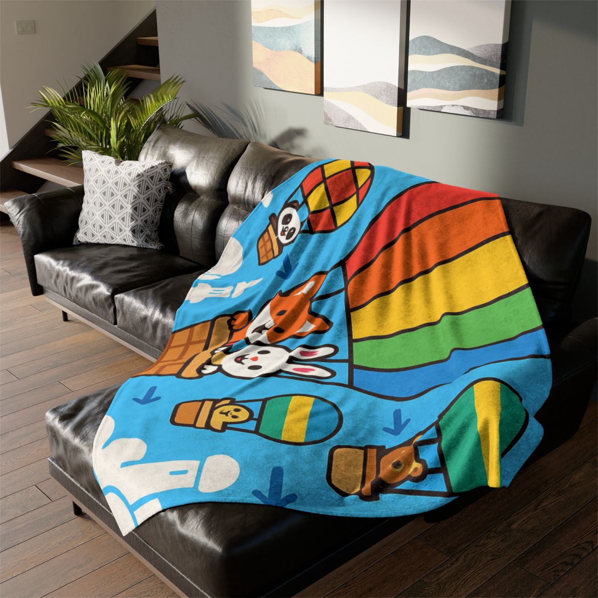 Cloud City Balloon Race unique gift blanketscustom blankets