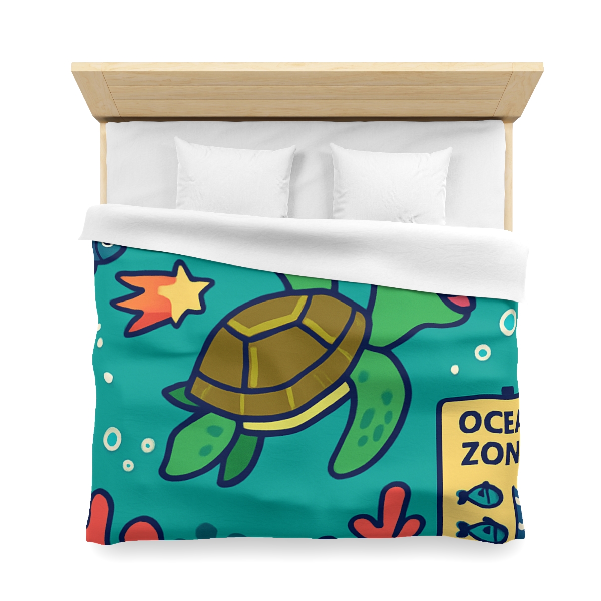 Coral Comet Turtle Parade unique patterned duvets