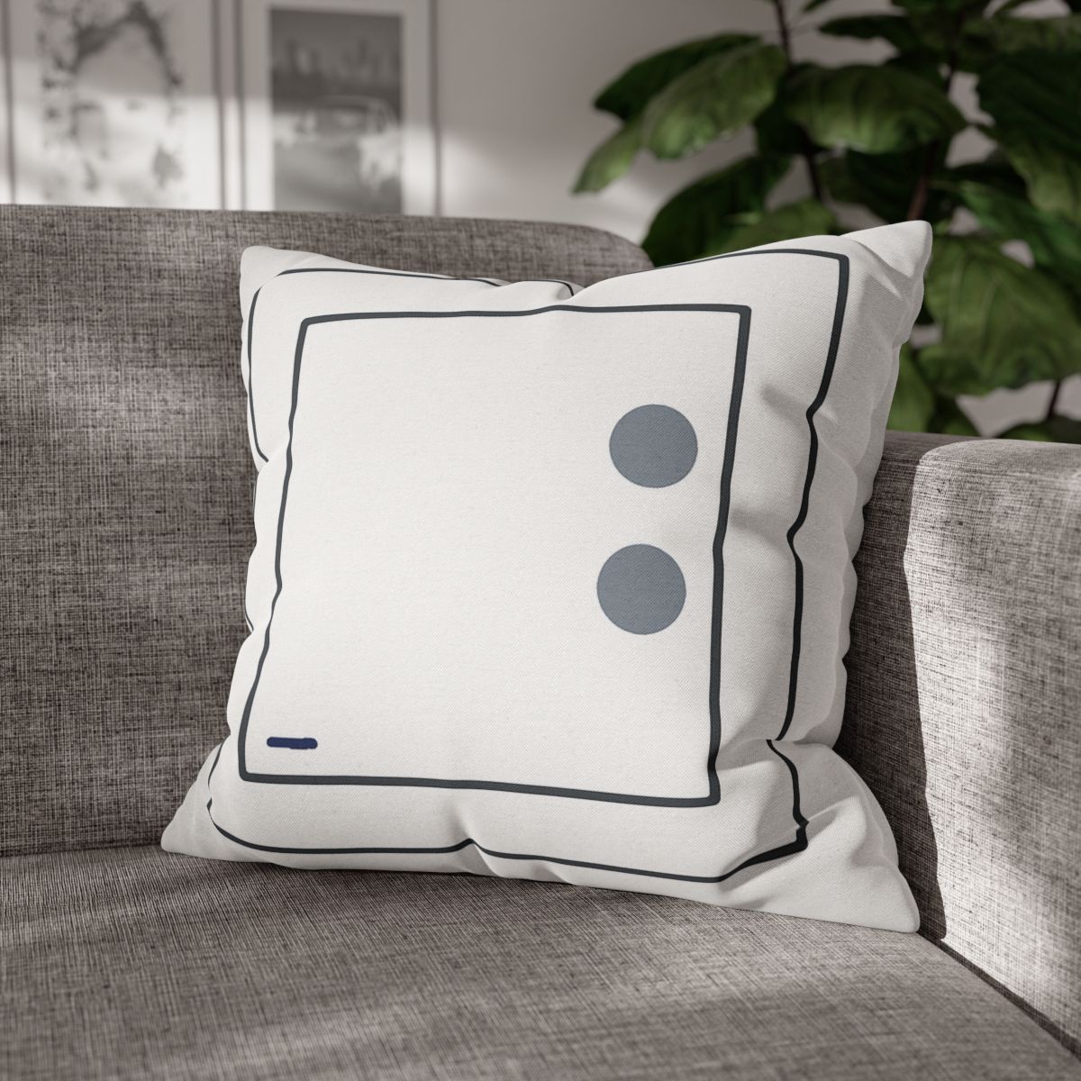 Nested Square With Sliding Circle Pair personalized pillow covers