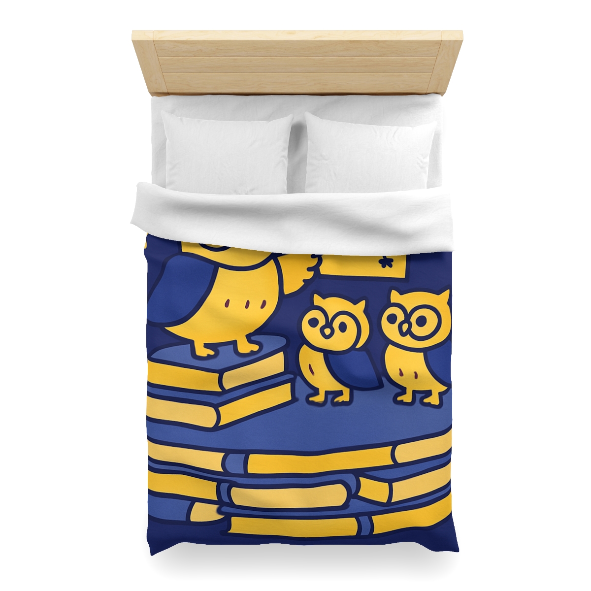Starlight Library Run By Owls designer printed duvets