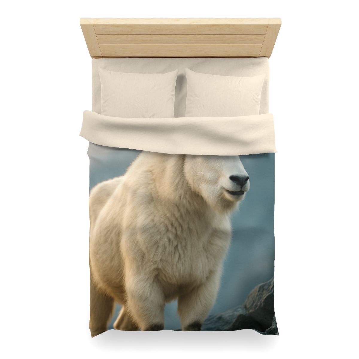 Glacier Watch Mountain Goat unique patterned duvets