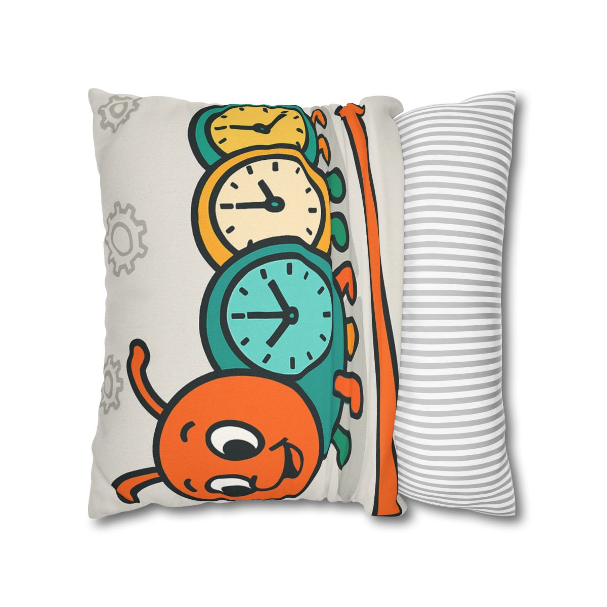 Clockwork Caterpillar Time Trek trendy patterned pillow cases