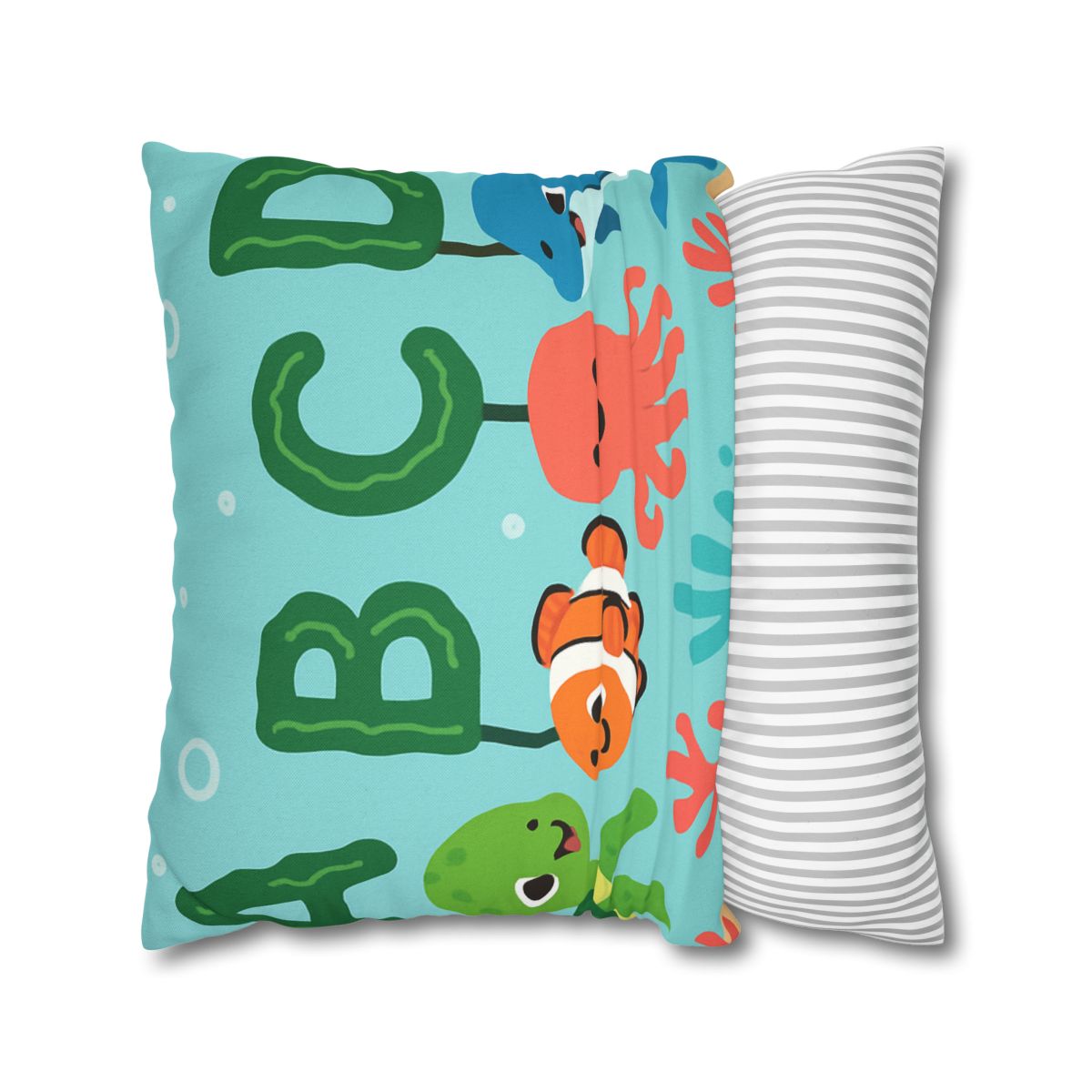 Coral Reef Alphabet Parade soft cotton pillow cases