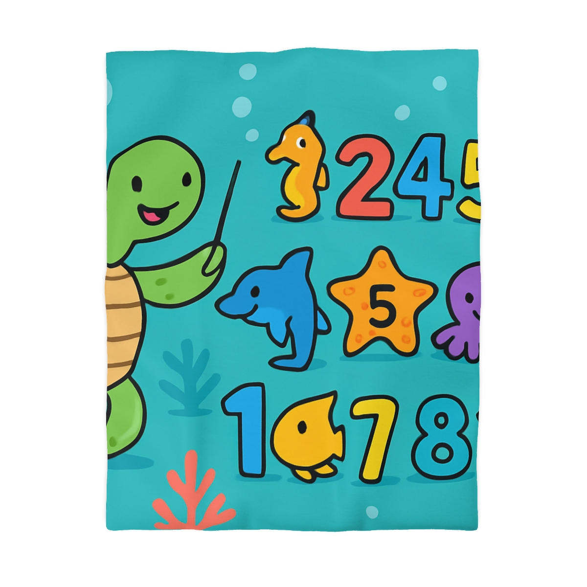 The Coral Reef Number Parade warm winter duvets