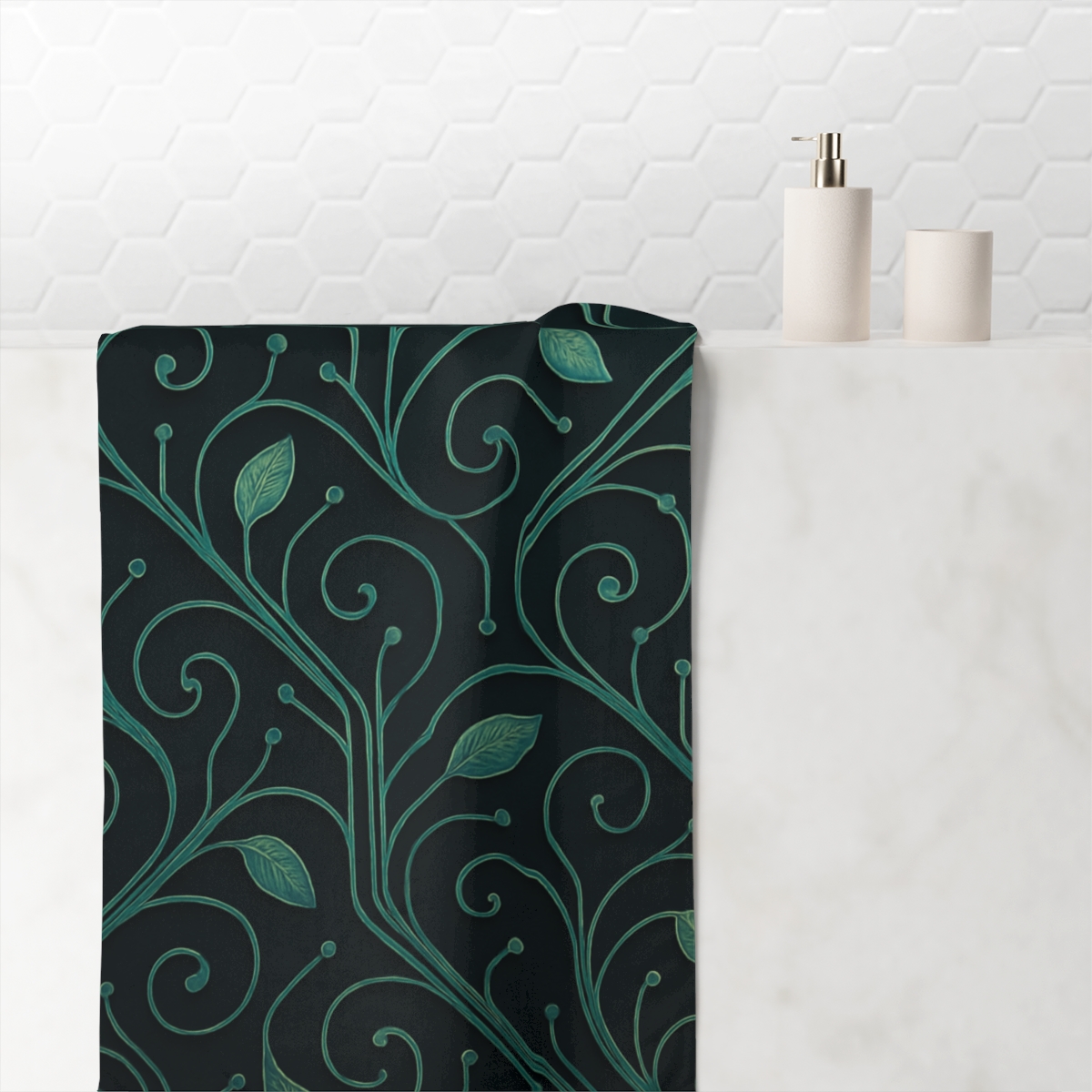 Vine Circuit Lattice soft cotton towels