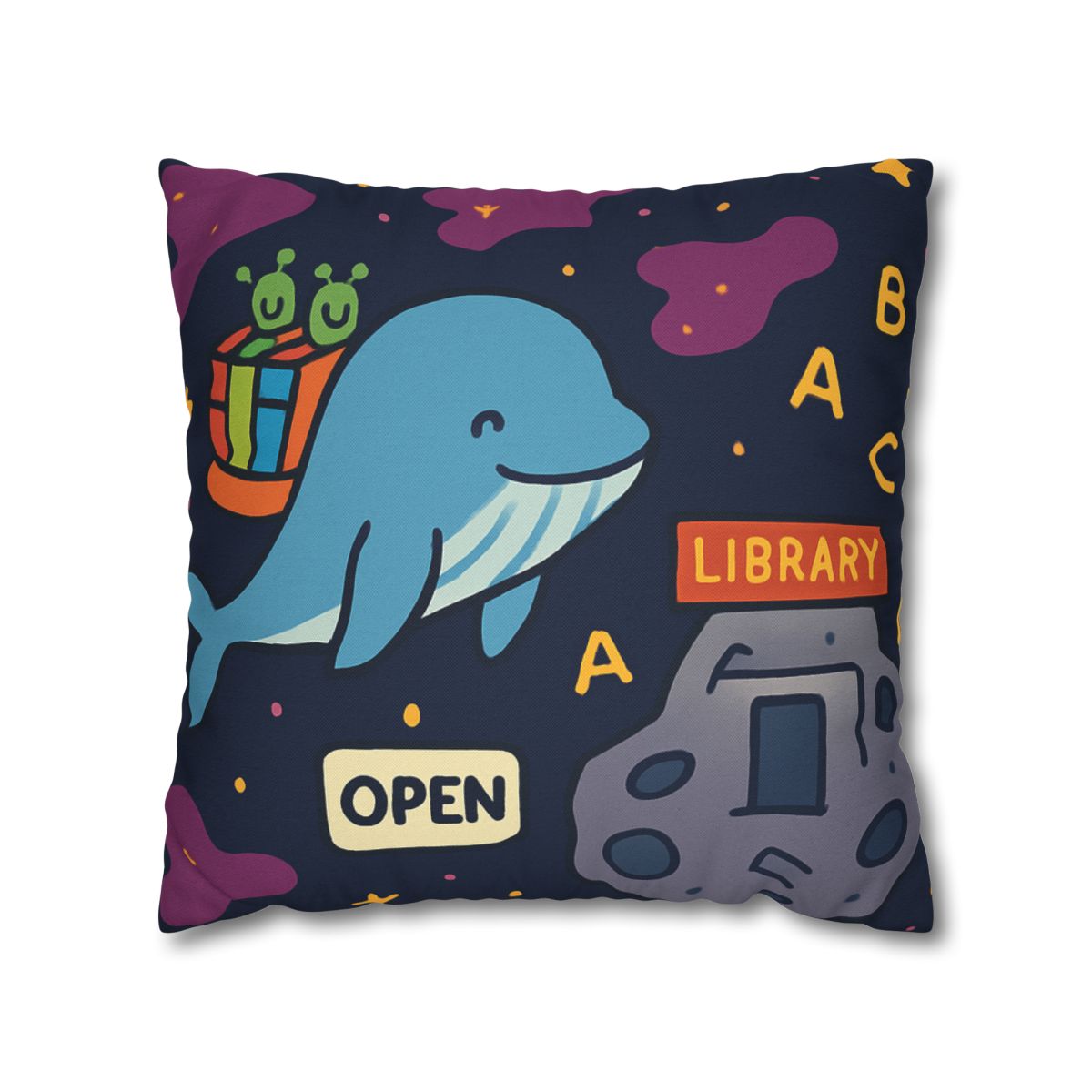 Nebula Library Whale soft cotton pillow cases