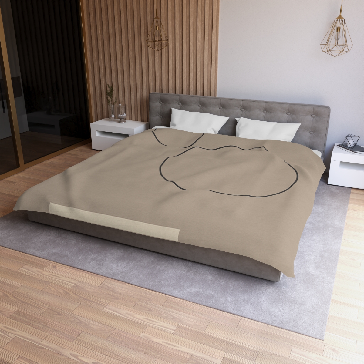 Floating Ring Alignment designer printed duvets