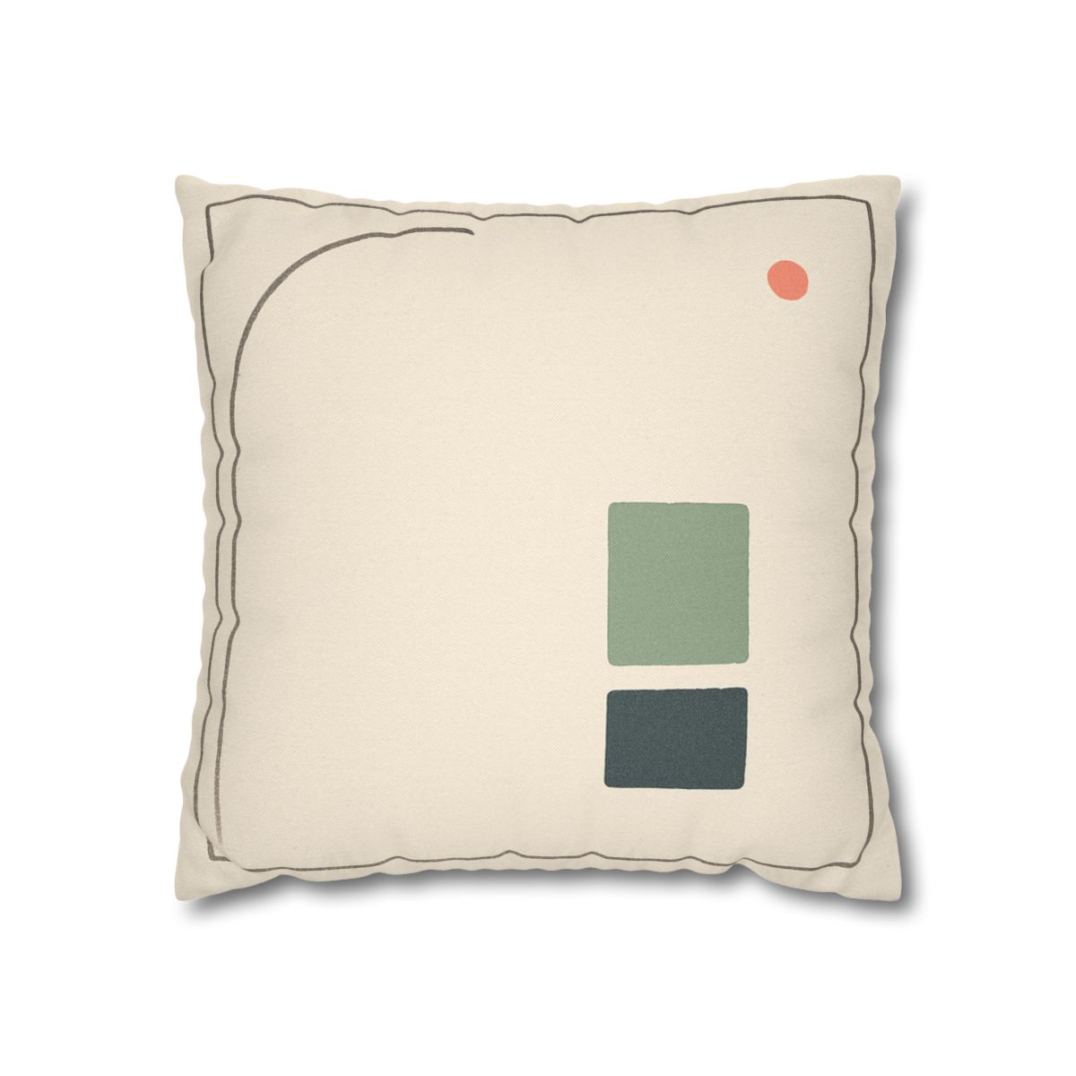 Open Frame With Sliding Arc designer print pillow cases