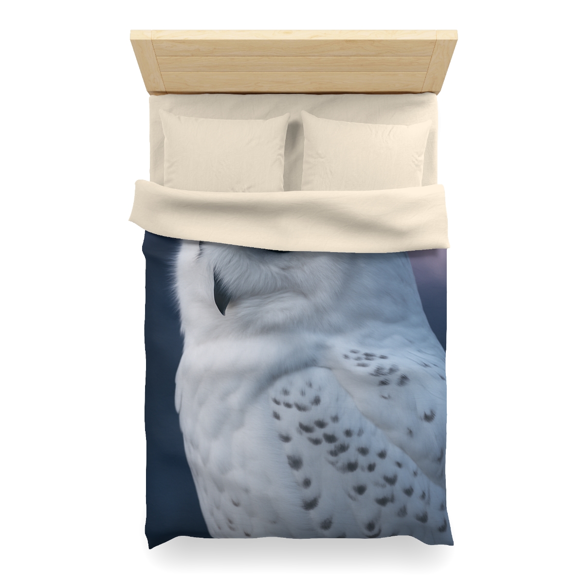 Twilight Watcher Snowy Owl warm winter duvets