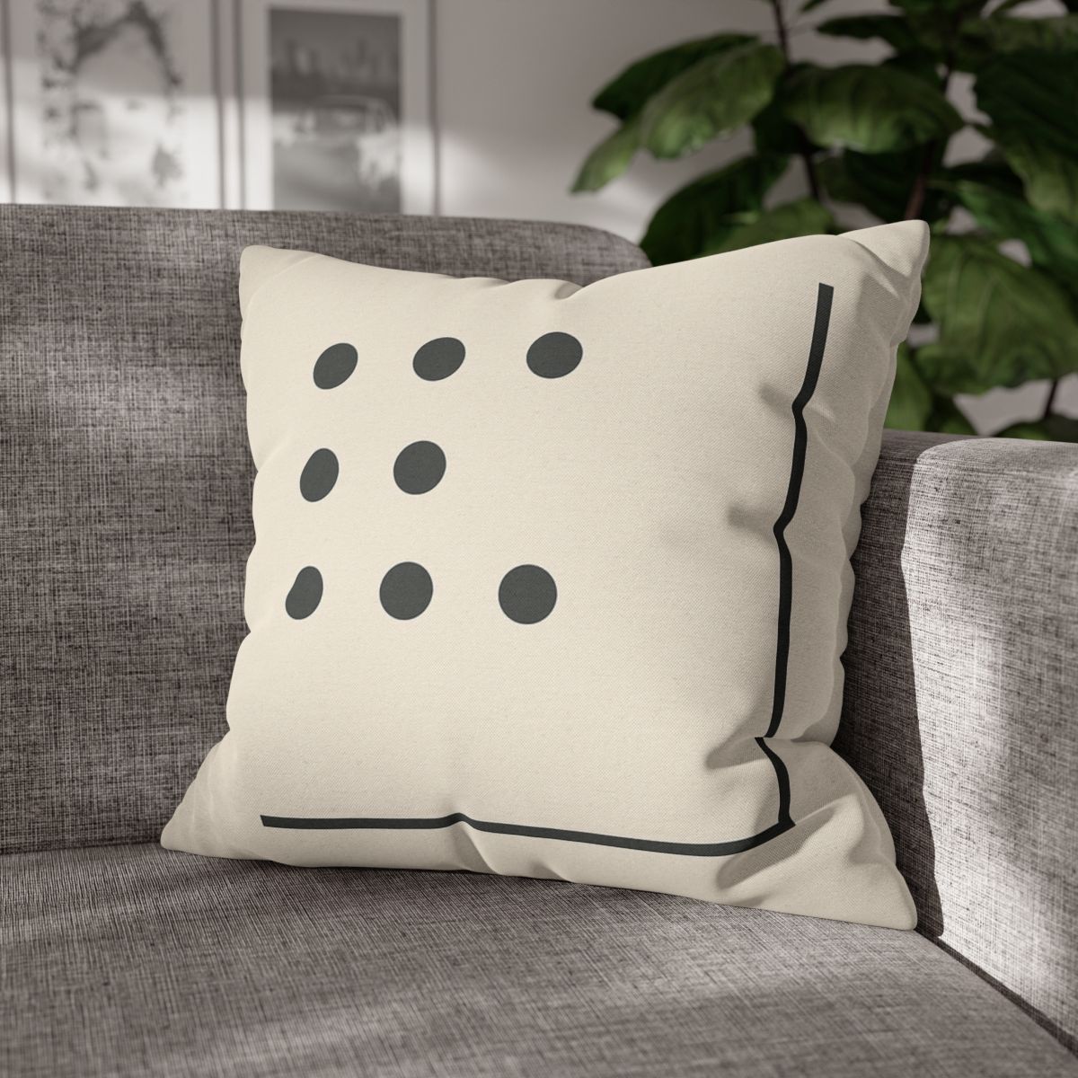 Sparse Dot Grid With Broken Frame trendy patterned pillow cases