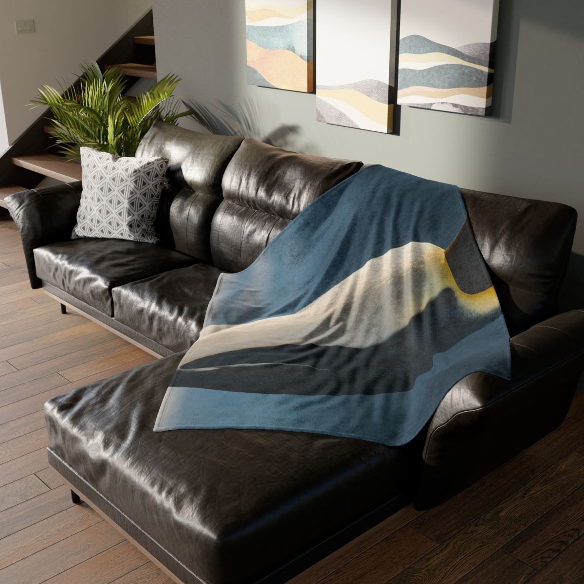 Aurora Drift Emperor Penguin soft fleece blankets