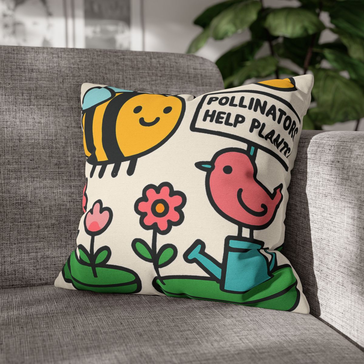 Sky Garden Of Floating Islands And Pollinator Facts personalized pillow covers