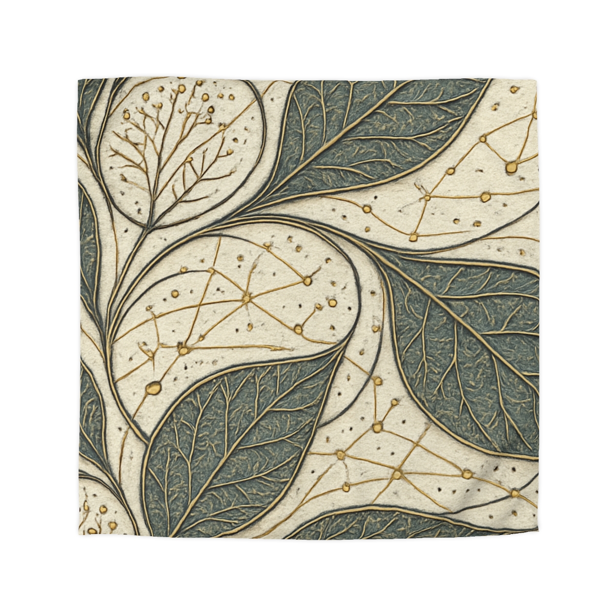 Leaf Vein Starchart Filigree personalized bedding duvets